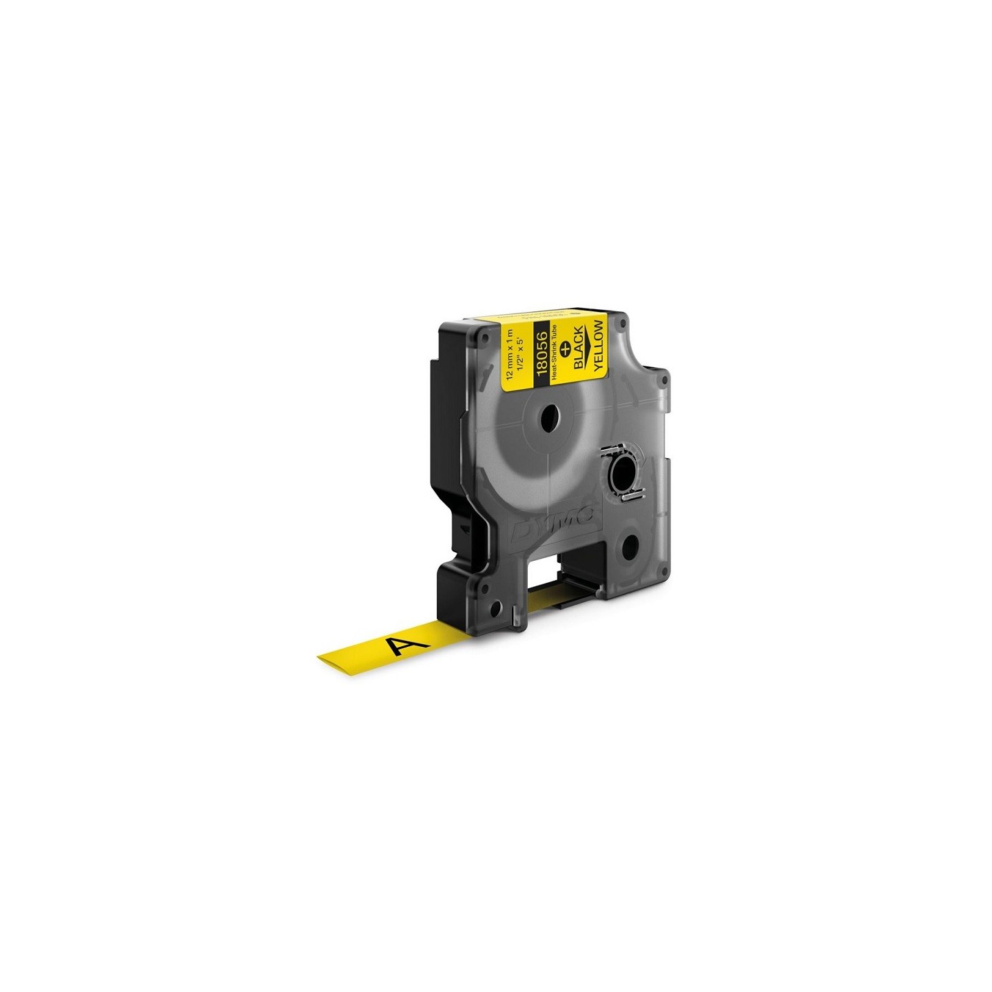 Gaines thermorétractables Dymo IND 12 mm x 1,5m (noir/jaune) - 18056
