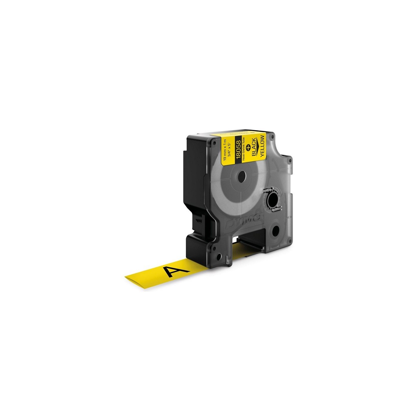 Gaines thermorétractables Dymo IND 19 mm x 1,5m (noir/jaune) - 18058