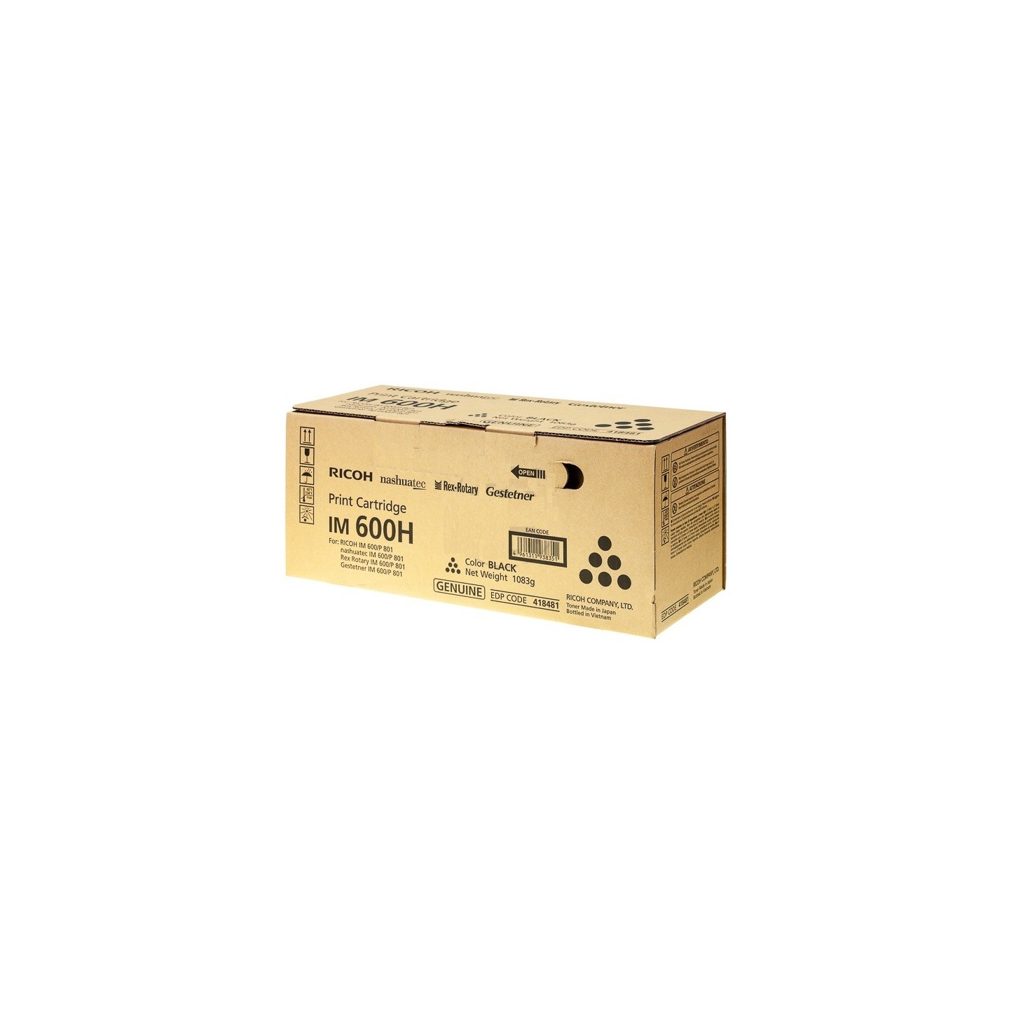 Cartouche toner Haute capacité Ricoh pour P800 - P801 (IM600H)
