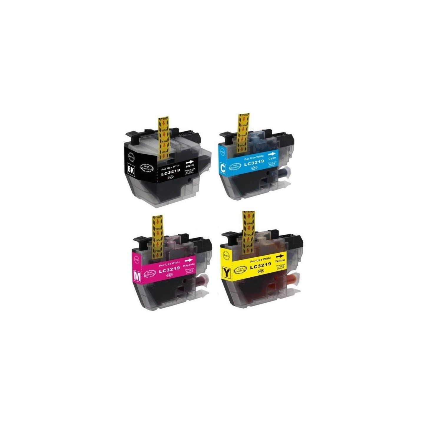Pack 4 Cartouches Jet d'encre Haute capacité Générique pour Imprimante BROTHER 