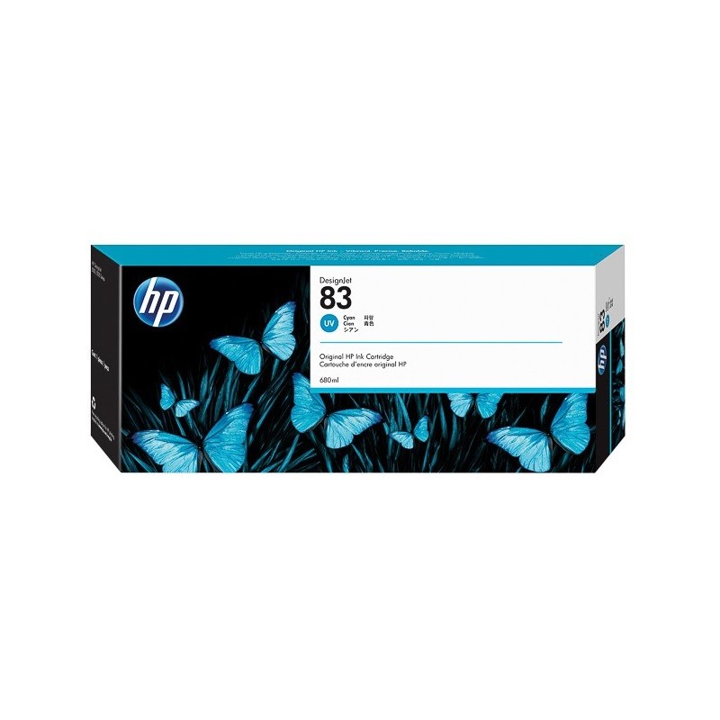 Réservoir Encre Cyan UV HP pour Designjet 5000 ...  (N°83)