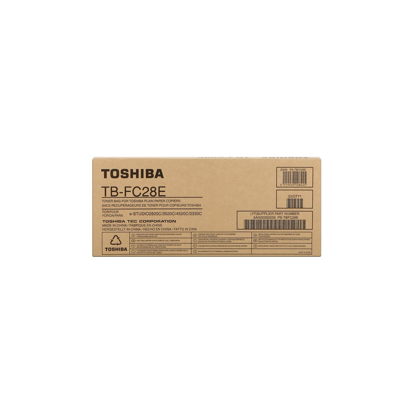 Cartouche de récupération d'encre usagée Toshiba pour e-studio 2330c / 2820c ...TB-FC28E (6AG00002039)