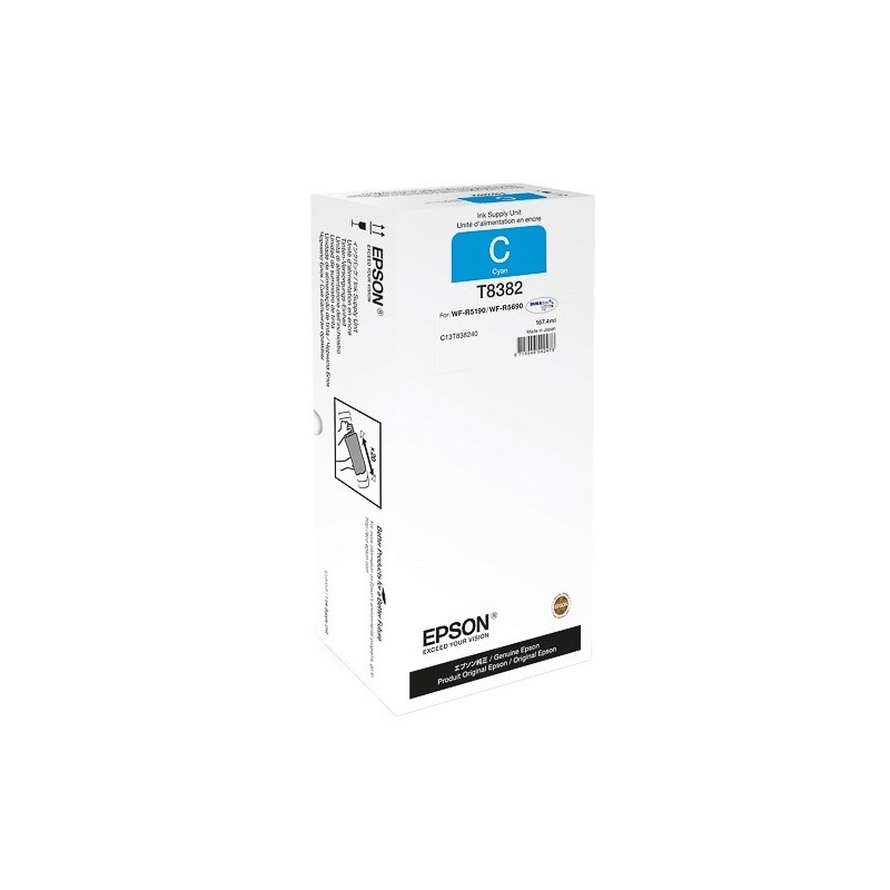 Unité d'alimentation en encre Cyan XL Epson pour WorkForce Pro WF-R5190DTW ..(T8382)