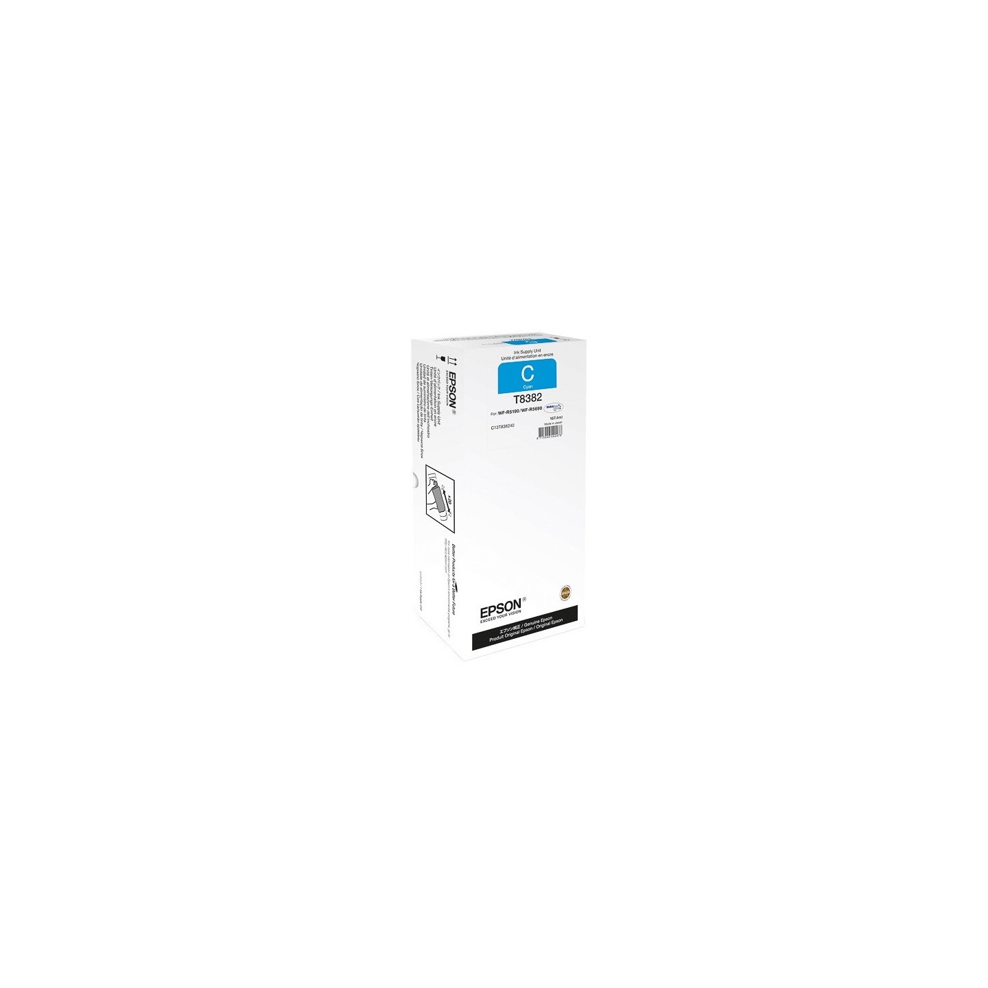 Unité d'alimentation en encre Cyan XL Epson pour WorkForce Pro WF-R5190DTW ..(T8382)