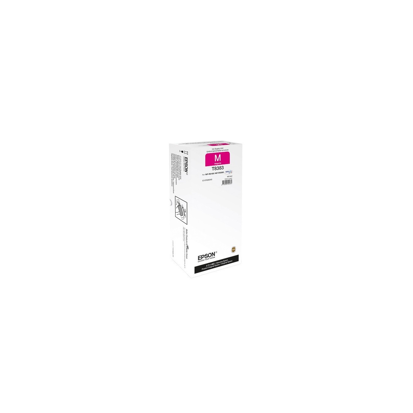 Unité d'alimentation en encre Magenta XL Epson pour WorkForce Pro WF-R5190DTW ..(T8383)
