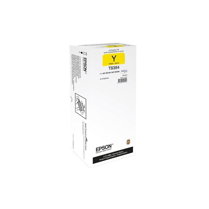 Unité d'alimentation en encre Jaune XL Epson pour WorkForce Pro WF-R5190DTW ..(T8384)