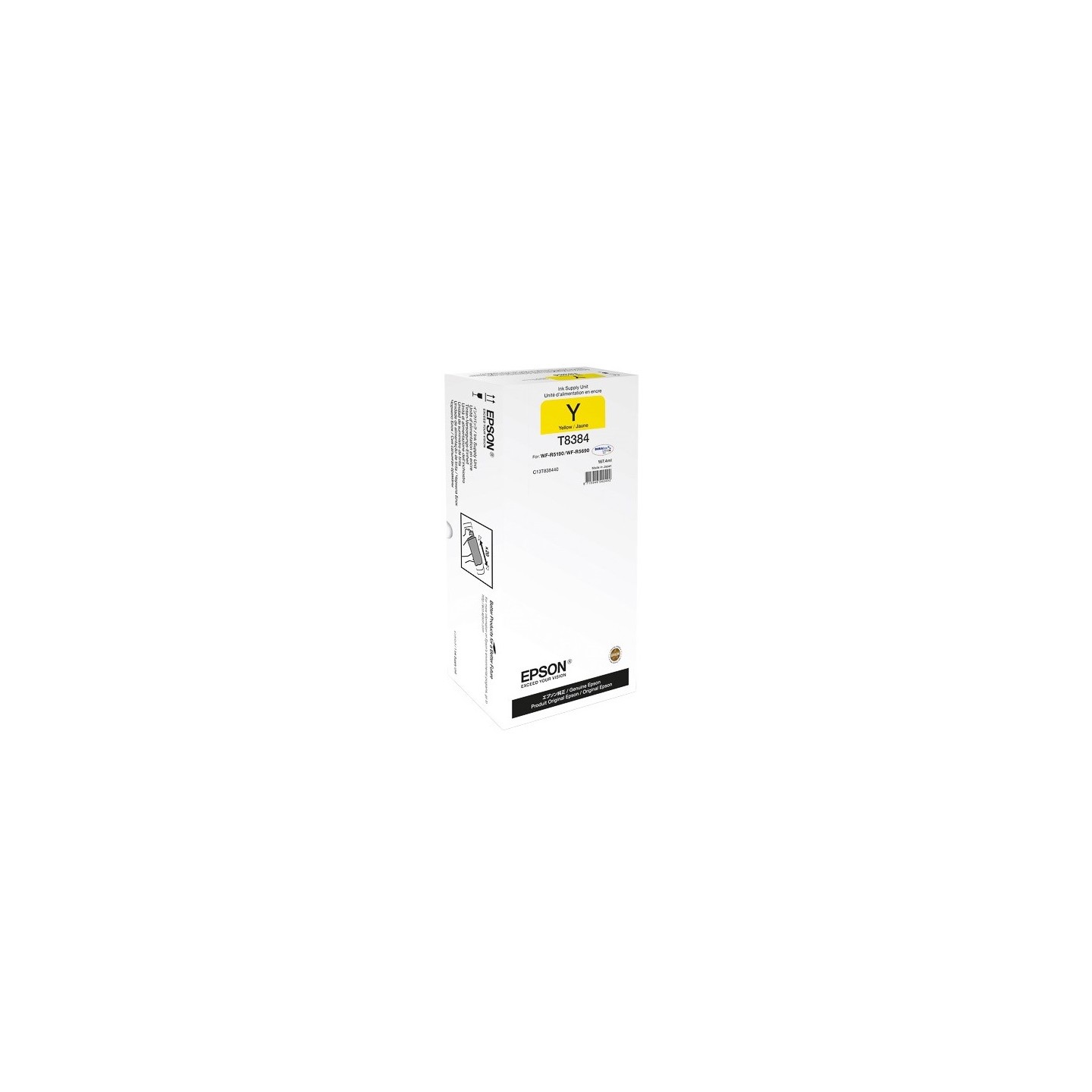 Unité d'alimentation en encre Jaune XL Epson pour WorkForce Pro WF-R5190DTW ..(T8384)