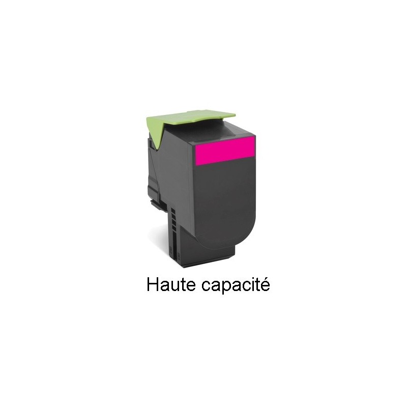 Toner Magenta générique Haute capacité pour Lexmark CX410 / CX510...  (802HM)