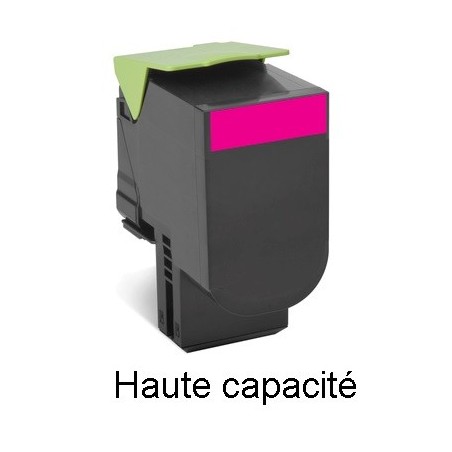 Toner Magenta générique Haute capacité pour Lexmark CX410 / CX510...  (802HM)
