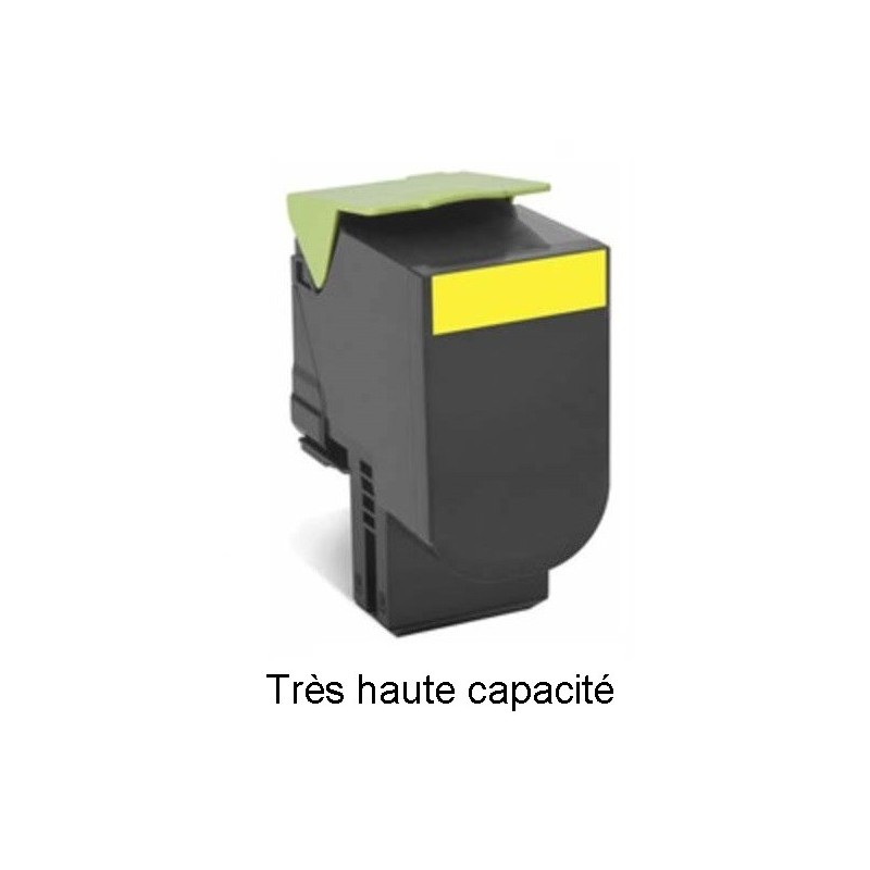 Toner Jaune générique très haute capacité pour Lexmark CX510...  (802XY)
