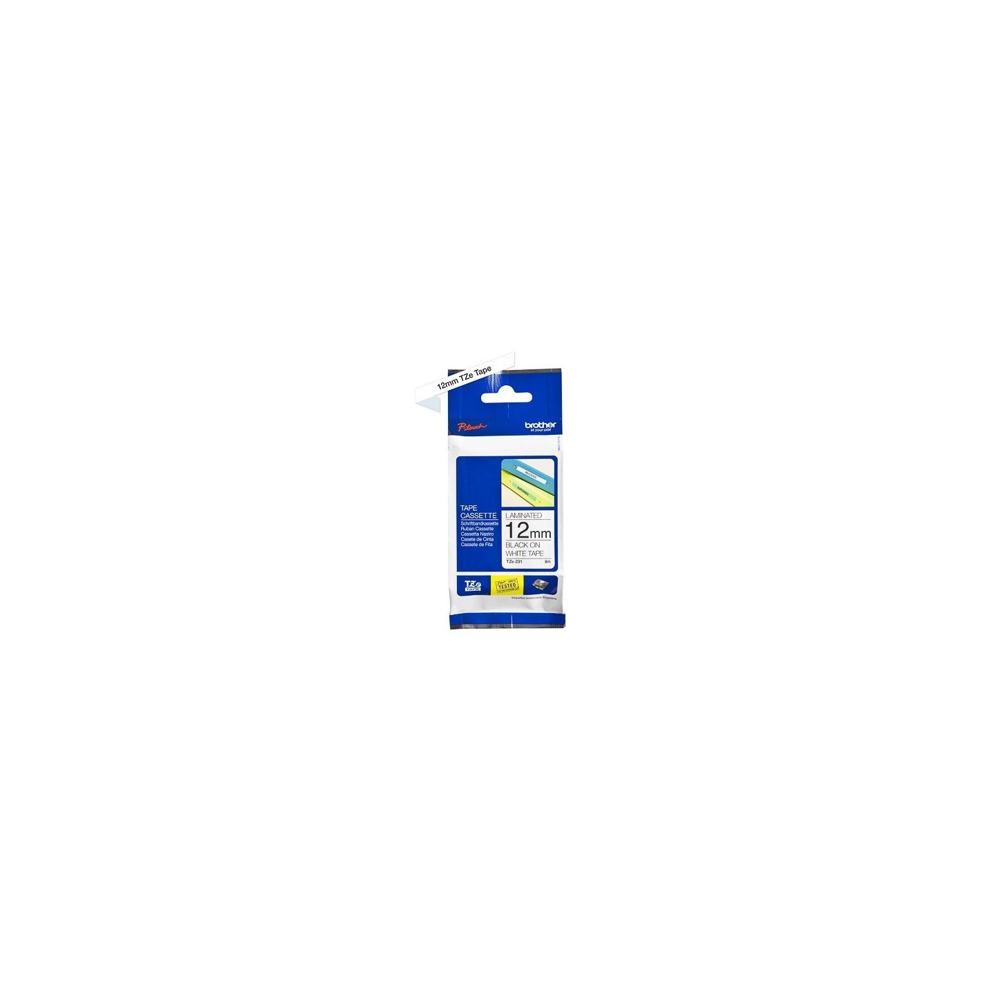 Ruban Matriciel Noir/blanc Brother  (TZ-231) 12mm, Toner Express : achat en ligne de Ruban Matriciel Noir/blanc Brother  (TZ-231