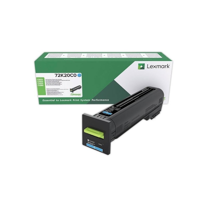 Cartouche de toner Cyan LEXMARK pour CS820de, CX820de...(Return Program)