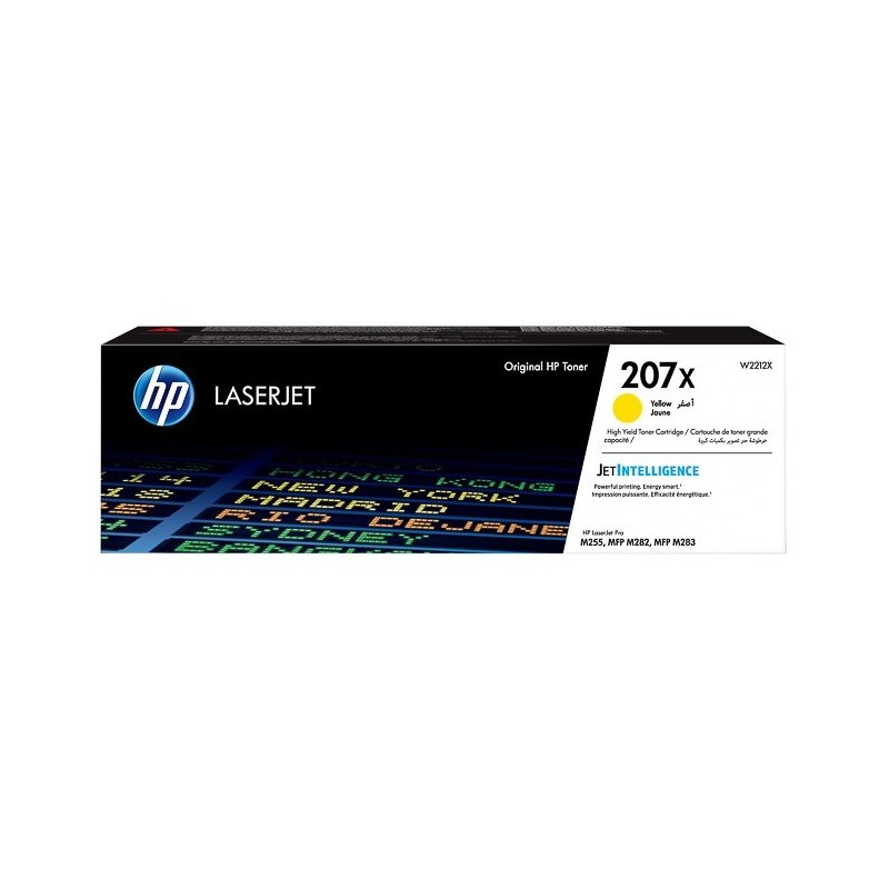 Cartouche Toner Jaune Haute Capacité HP pour laserjet Pro M255 / M283 ... (207X)