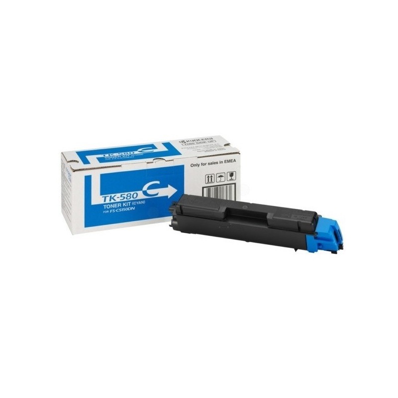 Toner cyan Kyocéra pour FS-C5150DN/ ECOSYS P6021CDN...  (TK-580C), Toner Express : achat en ligne de Toner cyan Kyocéra pour FS-