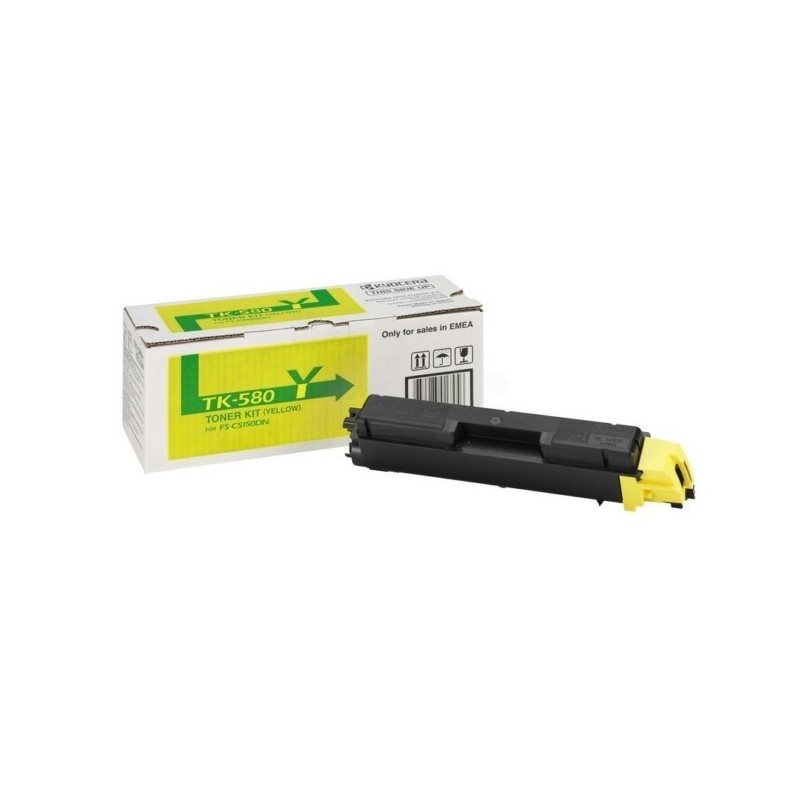 Toner jaune Kyocéra pour FS-C5150DN/ ECOSYS P6021CDN .. (TK-580Y), Toner Express : achat en ligne de Toner jaune Kyocéra pour FS
