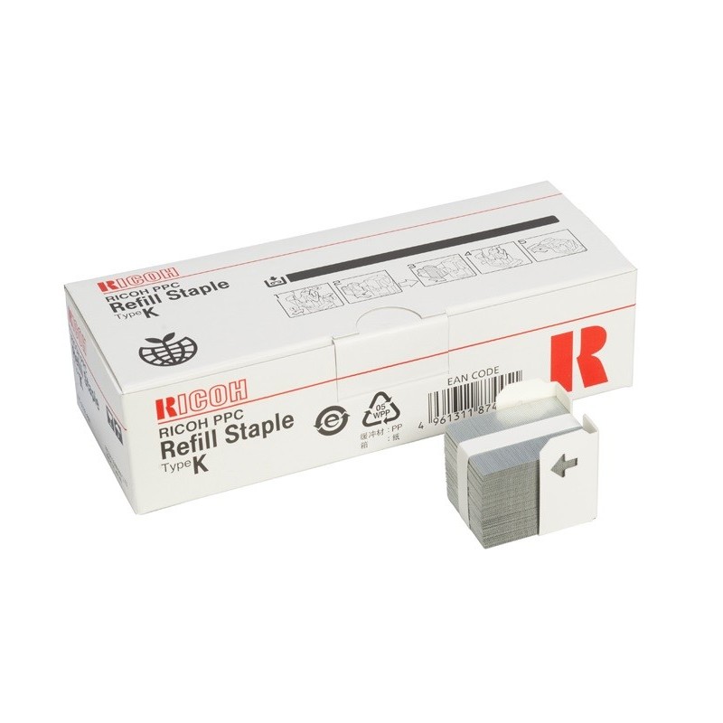Pack 3 Recharges de 5 000 agrafes Ricoh pour Finisher SR760... (Type K) soit 15 000 agrafes.