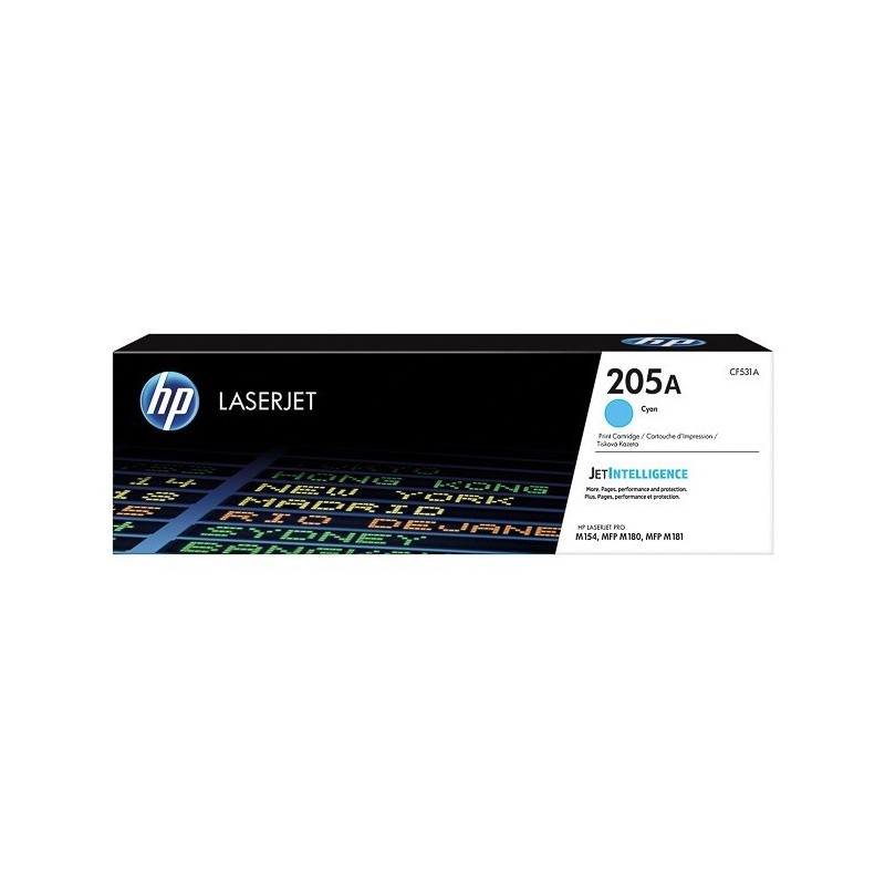 Toner cyan HP pour LaserJet Pro M180/ M181 (205A)
