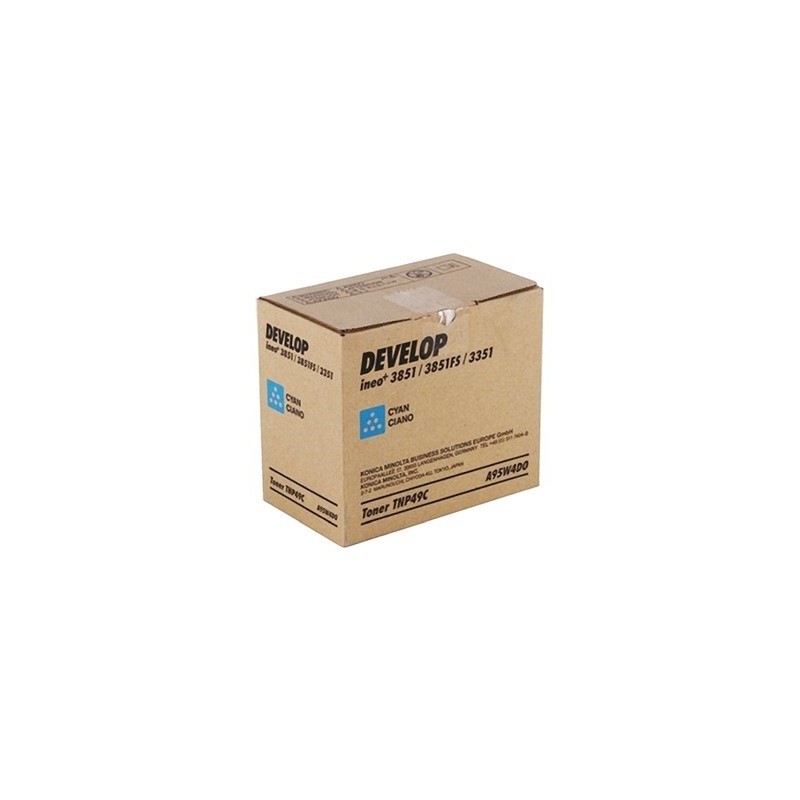 Cartouche toner Cyan Develop pour Ineo +3351 +3851 (TNP49C)