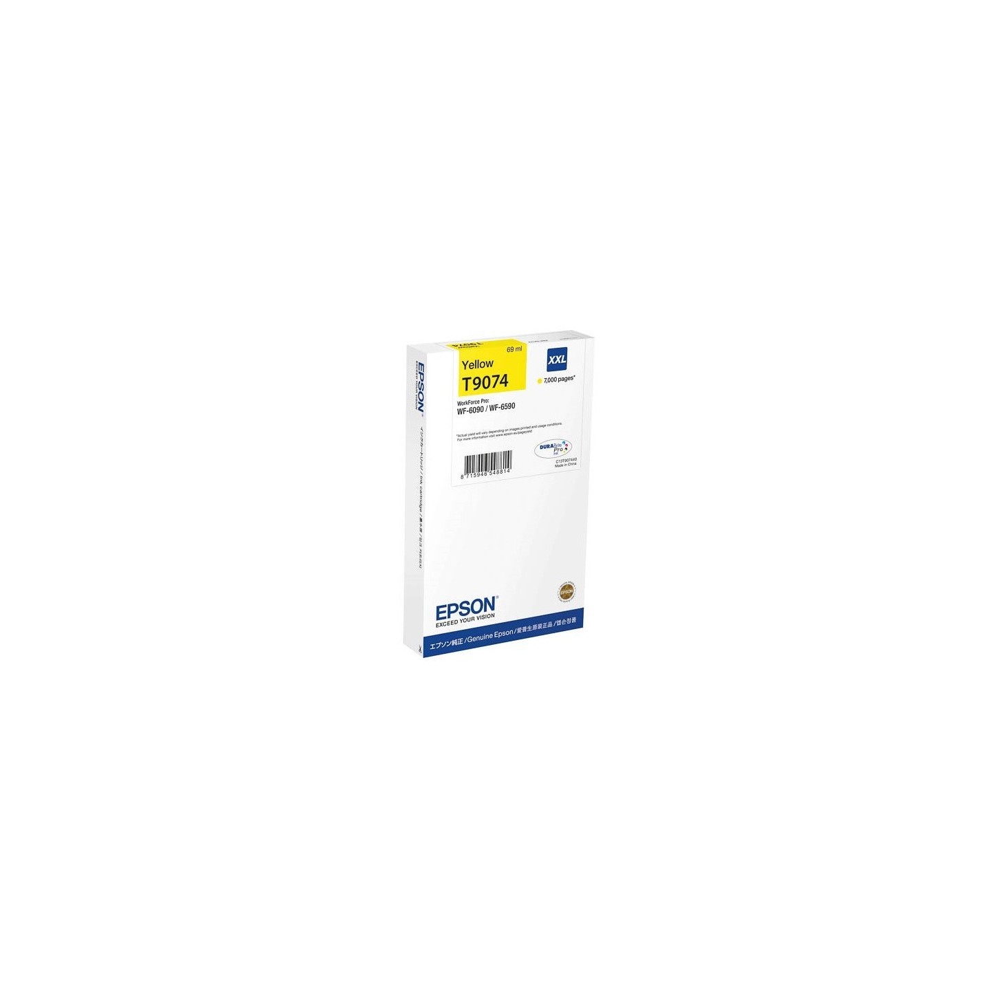 Cartouche Jaune XXL Epson Tres Haute Capacité pour WorkForce pro WF 6590 / WF 6090 (T9074), Toner Express : achat en ligne de Ca