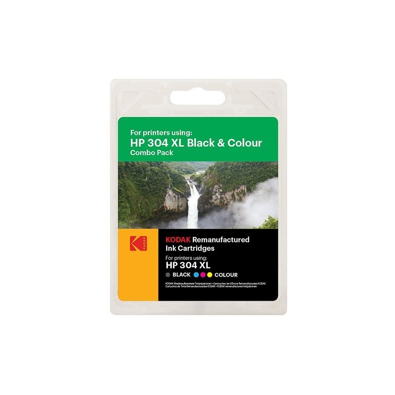 Pack de 2 Cartouches génériques Jet d'encre N°304XL Noir (15ml) + Couleur (18ml) pour HP Grande Capacité