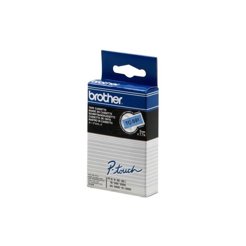 Ruban matriciel Brother 9mm noir / Bleu
