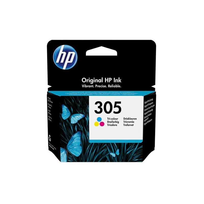 Cartouche Jet d'encre HP N°305 Couleur (100 pages)