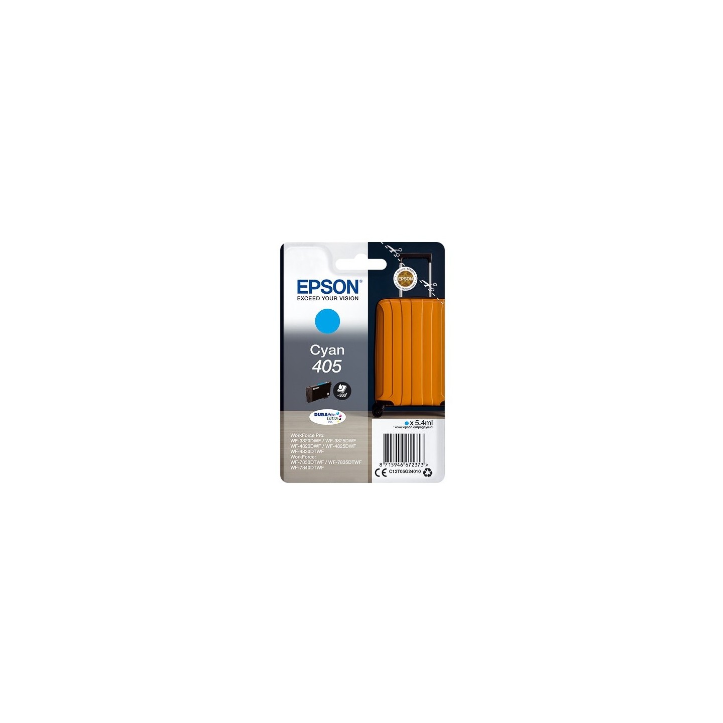 Cartouche d'encre Cyan Epson pour WorkForce Pro WF-3820dwf, ... (405)