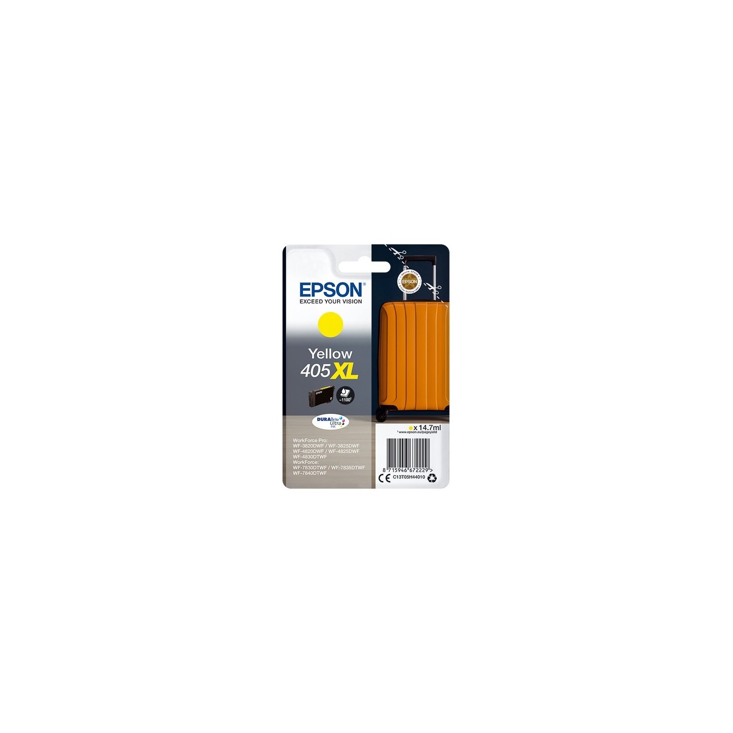 Cartouche d'encre Jaune Haute Capacité Epson pour WorkForce Pro WF-3820dwf, ... (405XL)