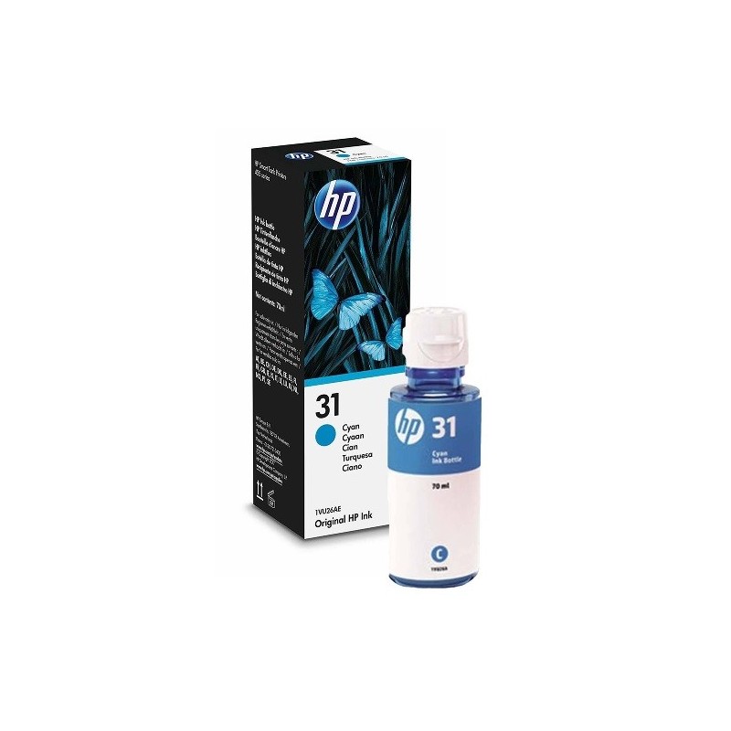 Bouteille d'encre Cyan HP pour Smart TANK 555, ... (N°31)