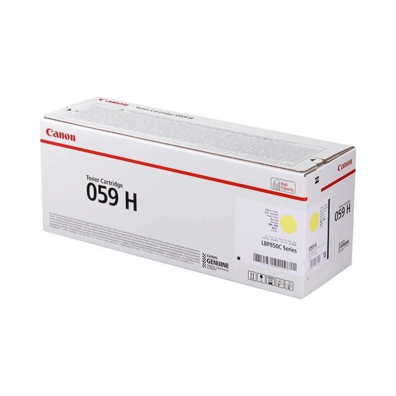 Cartouche Toner Jaune Haute Capacité CANON pour I SENSYS LBP852Cx (N°059H) 
