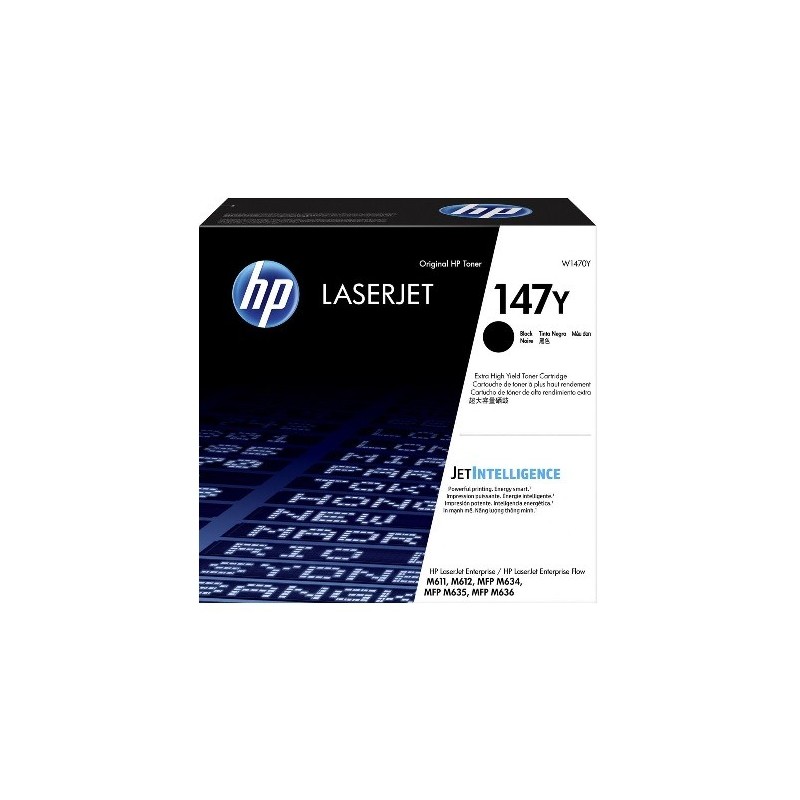 Cartouche Toner Noir Très Haute Capacité HP pour laserjet Enterprise M611dn, M612dn,... (147Y)
