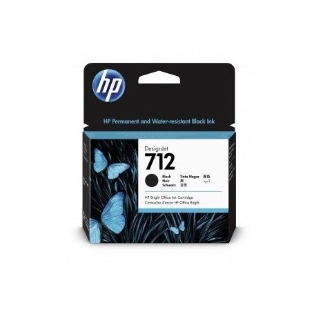 Cartouche noir Haute capacité HP pour Designjet T230, T250,T630, T650 ... (HP712)