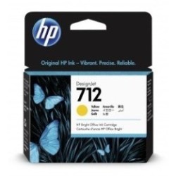 Cartouche jaune HP pour Designjet T230, T250,T630, T650 ... (HP712)