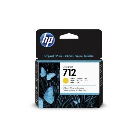Cartouche jaune HP pour Designjet T230, T250,T630, T650 ... (HP712)