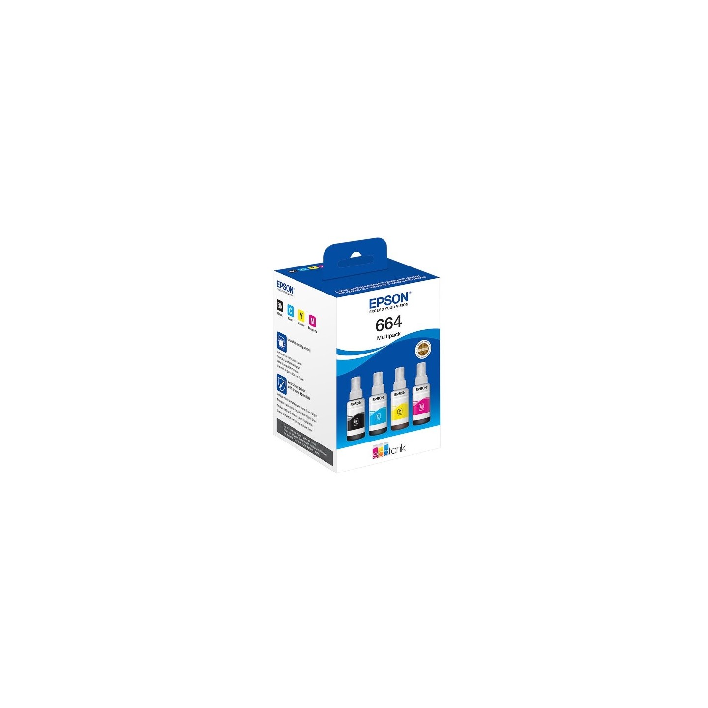 multipack 4 Cartouches d'Encre EPSON pour EcoTank ET-14000/ ET-2500/ L100 ...(N°664)