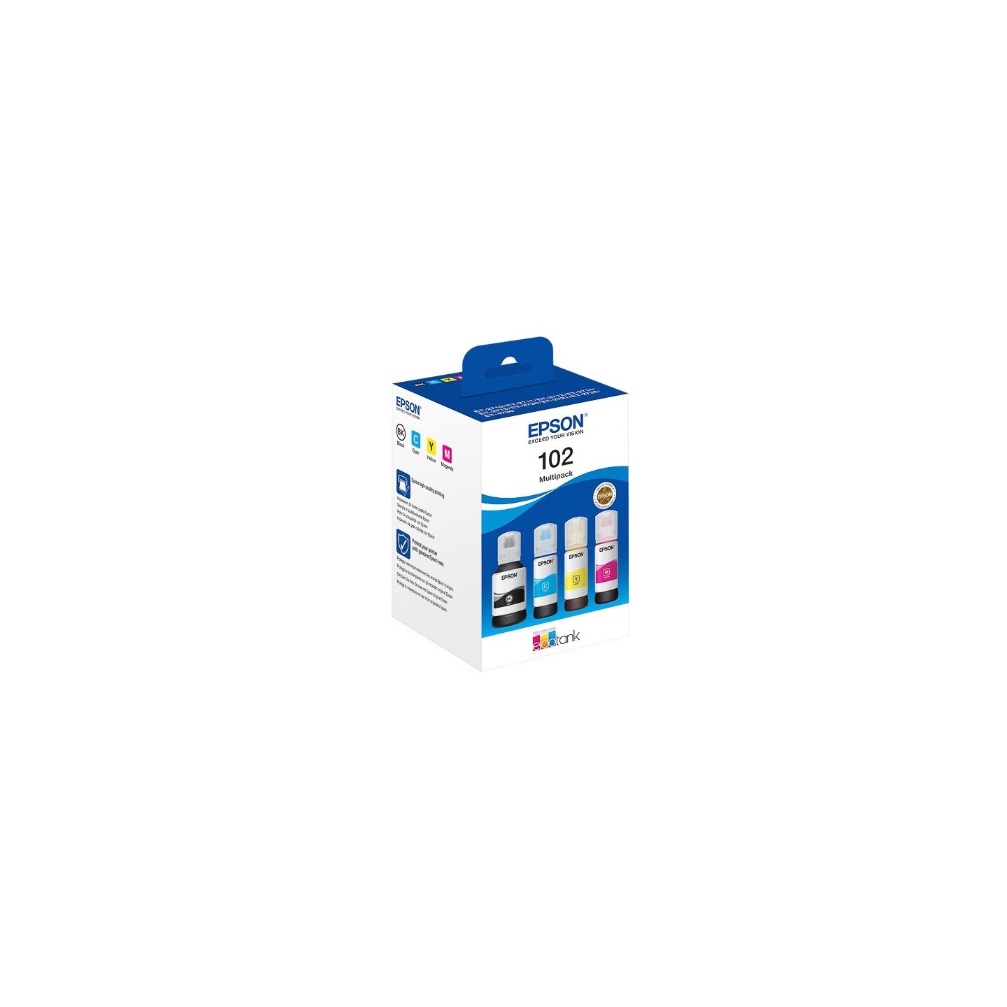 Multipack 4 Cartouches d'encre Epson pour ET EcoTank ET2700... (N°102)