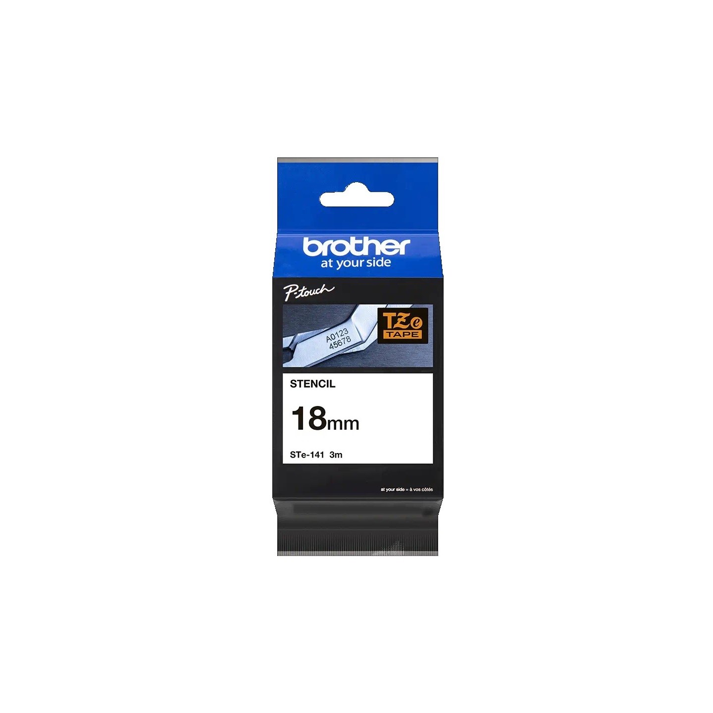 Cassette à ruban Brother pour étiqueteuse STe-141 ruban pochoir 18mm pour gravure