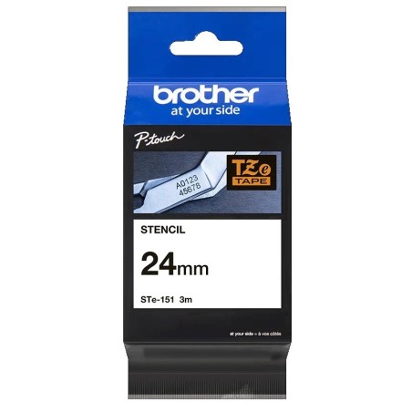 Cassette à ruban Brother pour étiqueteuse STe-151 ruban pochoir 24mm pour gravure