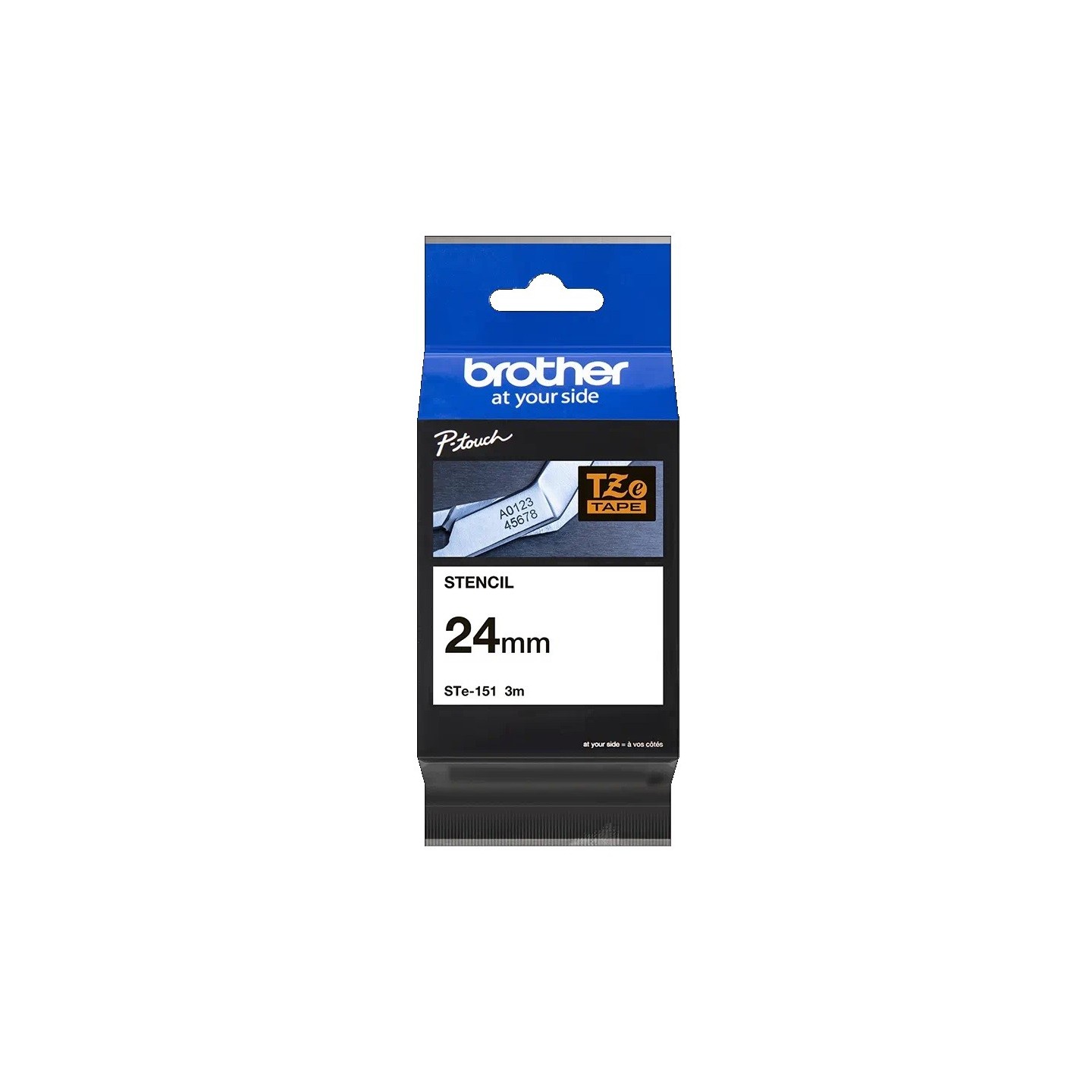 Cassette à ruban Brother pour étiqueteuse STe-151 ruban pochoir 24mm pour gravure
