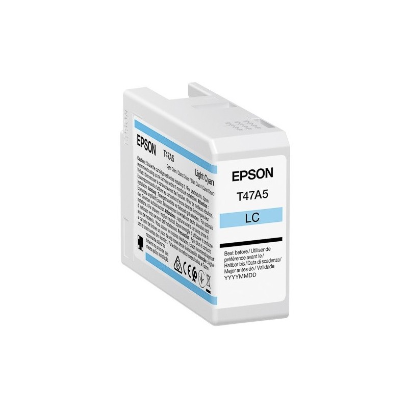 Cartouche d'encre EPSON Singlepack Cyan Clair T47A5 pour Epson SureColor SC-P900 