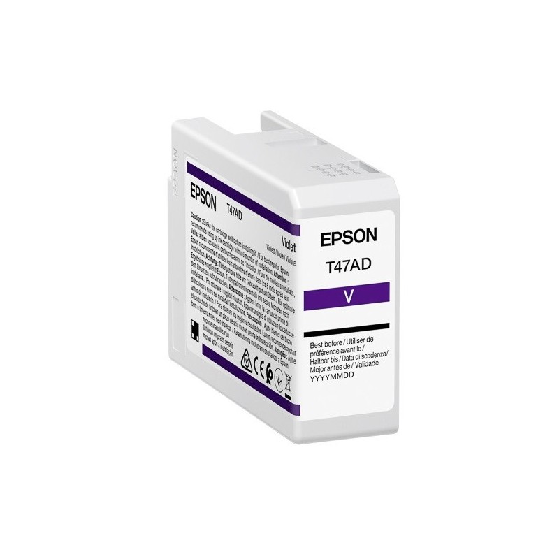 Cartouche d'encre EPSON Singlepack Violet T47AD pour Epson SureColor SC-P900 