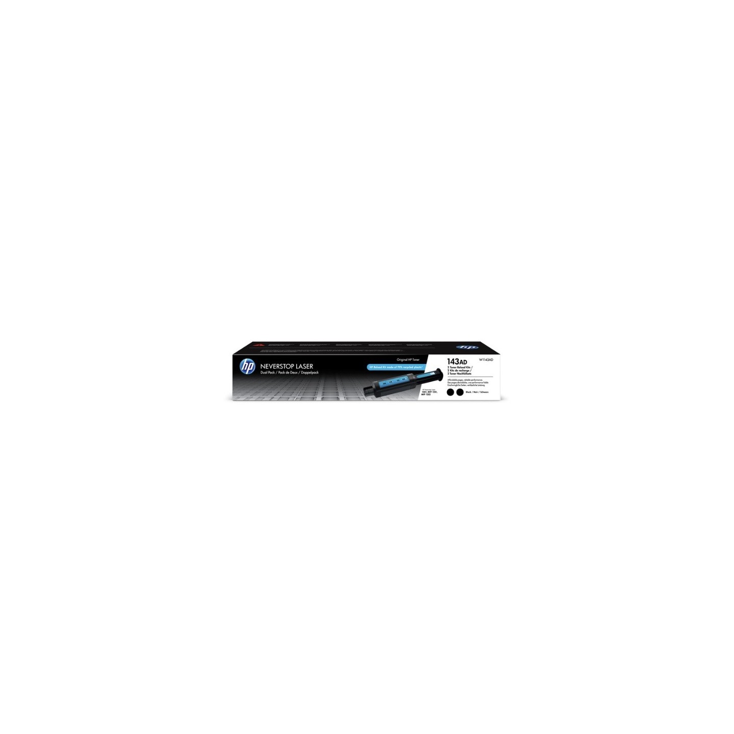 pack de 2 Toner noir HP pour Neverstop 1001nw, MFP1201n, ... (143A)