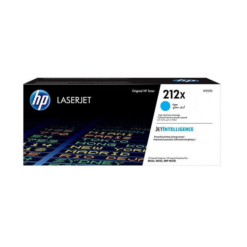 Toner Cyan haute capacité HP pour color laserjet M554DN, M578DN .... (212X)