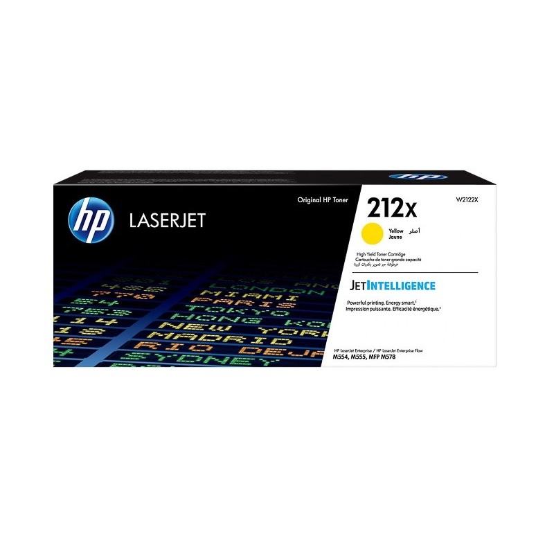 Toner Jaune haute capacité HP pour color laserjet M554DN, M578DN .... (212X)