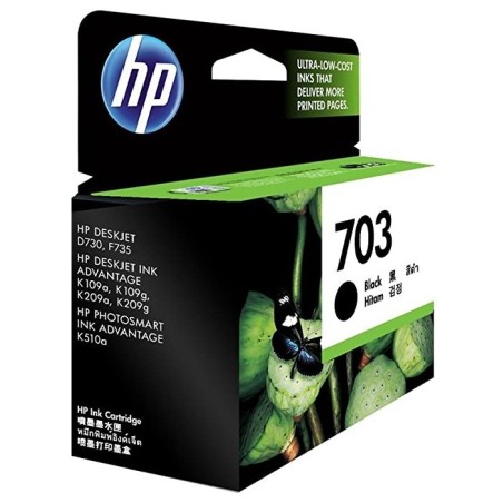 Cartouche noire HP pour Deskjet Ink Advantage K109, ... (N°703)