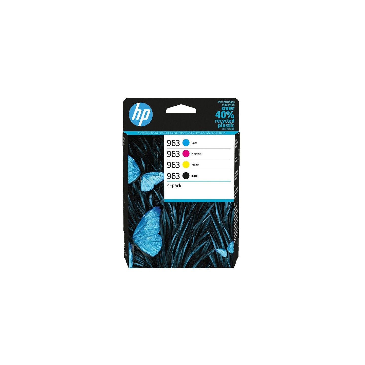 Pack 4 encres HP : 3 Encres (C, M, Y - 700 pages) + 1 encre noir (1 000 pages) pour  officejet Pro (N°963)