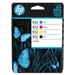 Pack 4 encres HP : 3 Encres (C, M, Y) + 1 noir pour officejet Pro (912)