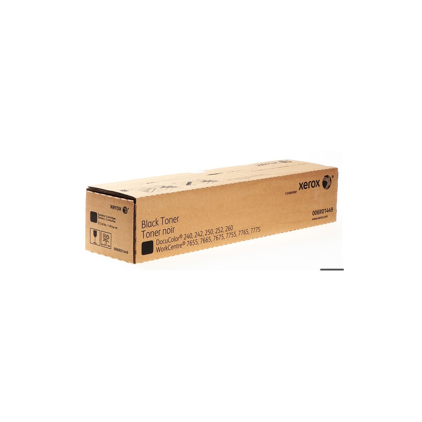 Pack de deux toners noirs Xerox pour Docucolor 250/ WorkCentre 7655 ...., Toner Express : achat en ligne de Pack de deux toners 