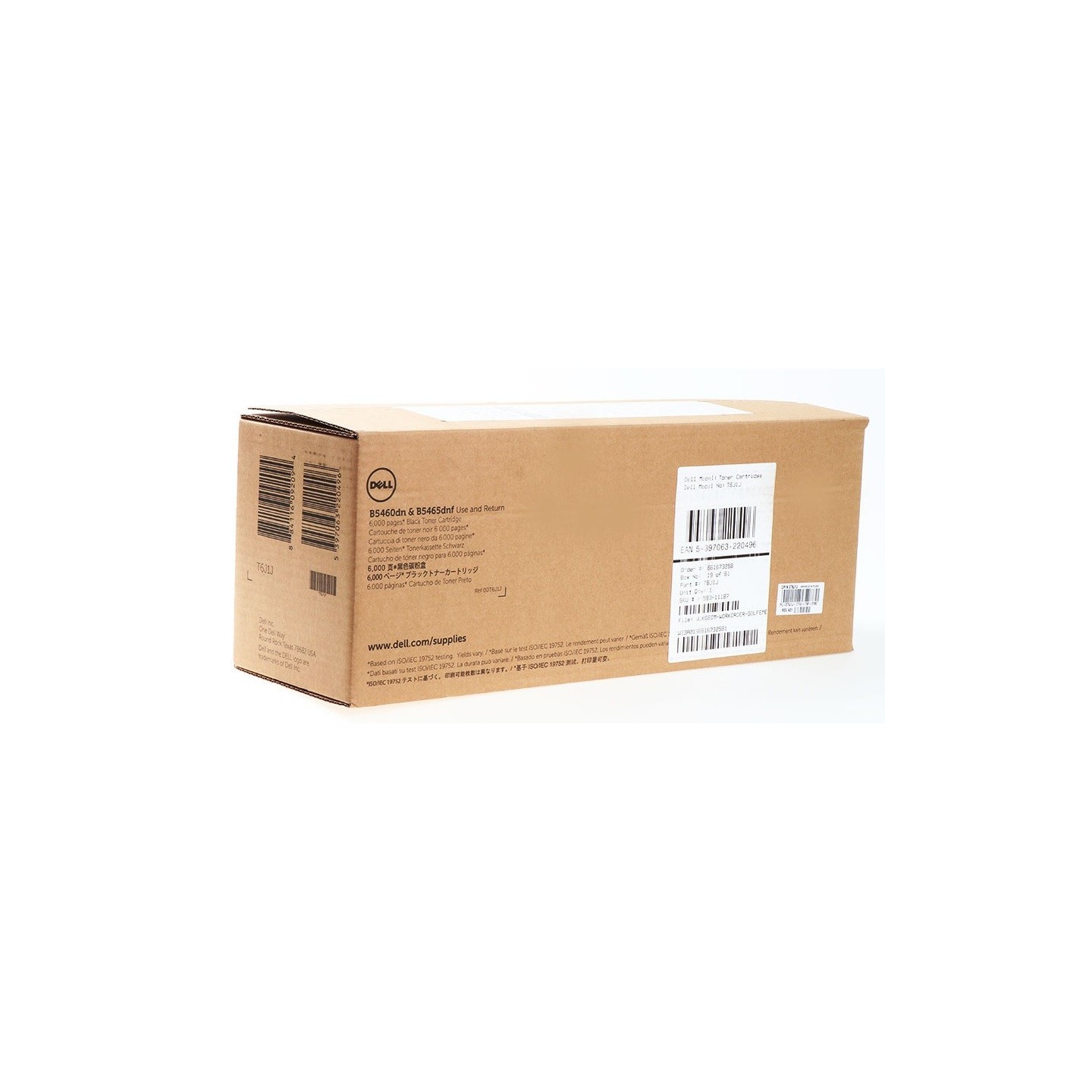 Toner noir DELL pour B5460dn / B5465dnf (T6J1J), Toner Express : achat en ligne de Toner noir DELL pour B5460dn / B5465dnf (T6J1