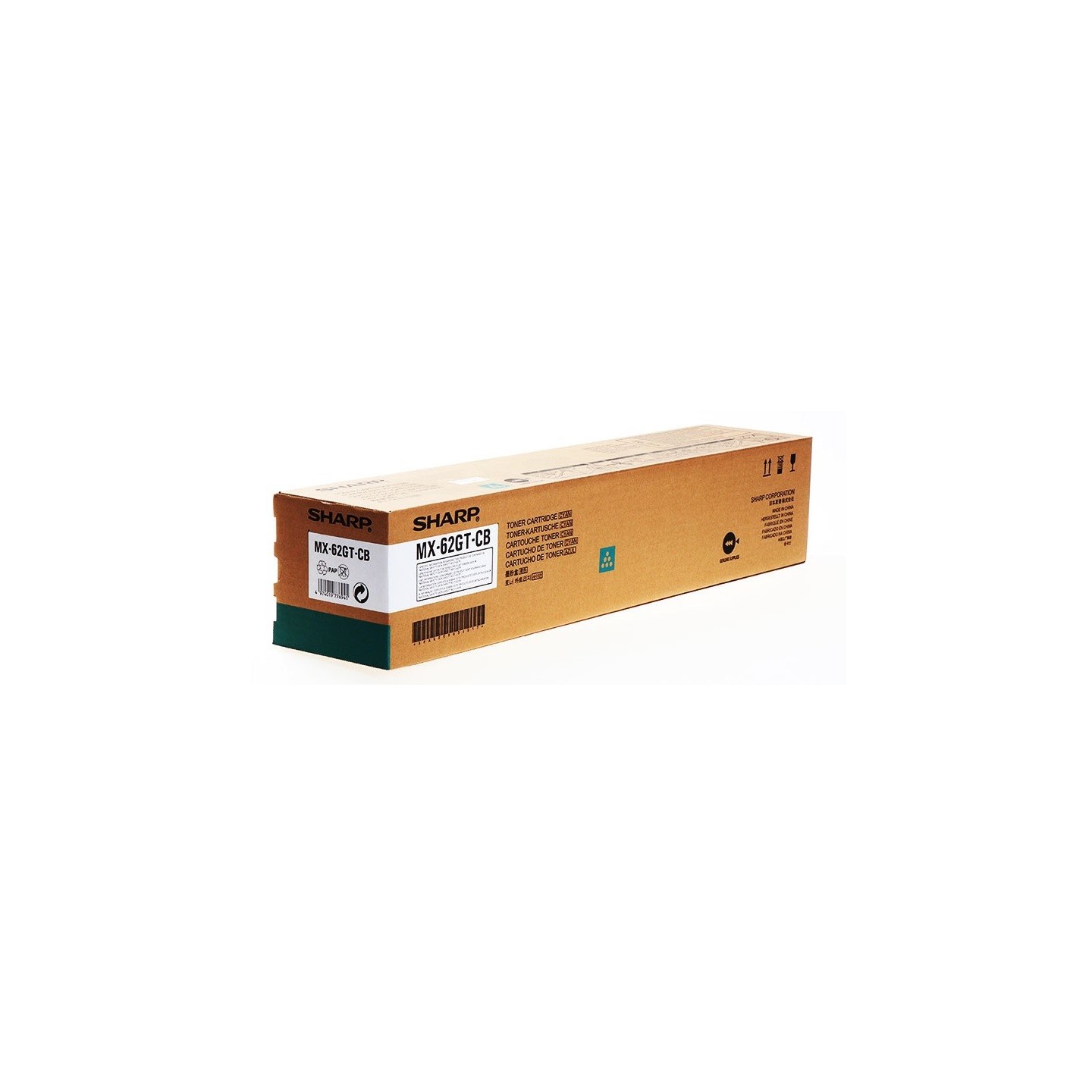 Toner cyan Sharp pour copieur MX-6240N, MX-7040N (MX62GTCA) (MX62GTCB)